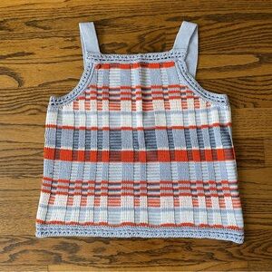 Banana Republic Plaid Cropped Sweater Tank, M, New w/o Tags